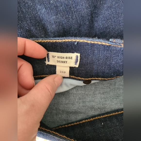 MADEWELL Women's 10" High-Rise Skinny‎ Jeans Dark Blue Wash Size 34P   Classic - Picture 5 of 10